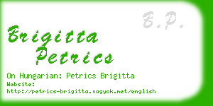 brigitta petrics business card